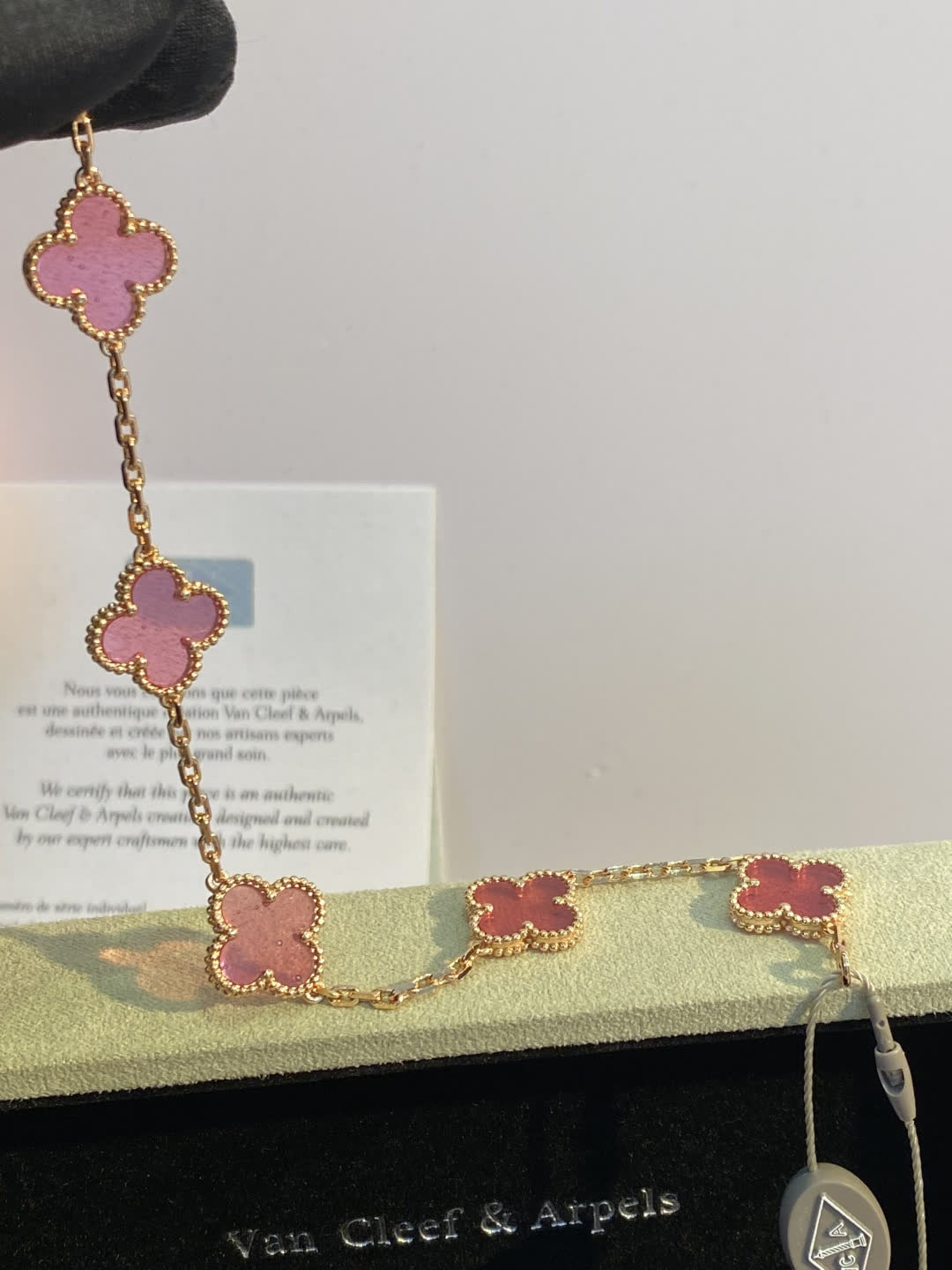 Van Cleef & Arpels Alhambra Pink Earrings